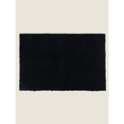 George Home Black Super Soft Cotton Bath Mat