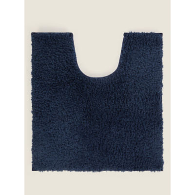 George Home Navy Super-Soft Cotton Pedestal Mat