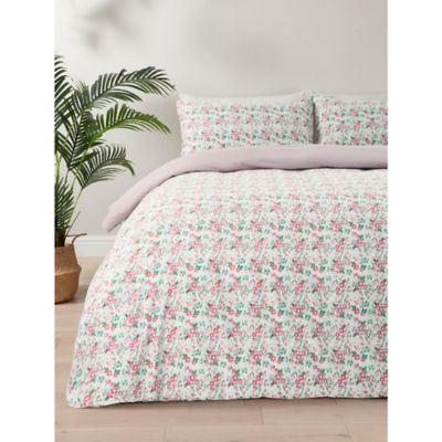 George Home Micro Ditsy Floral Reversible Duvet Set - Double