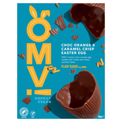 OMV! Deliciously Vegan Choc Orange & Caramel Crisp Easter Egg 160g