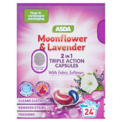 ASDA Moonflower & Lavender 2 in 1 Triple Action Capsules 24 x 13g (312g)