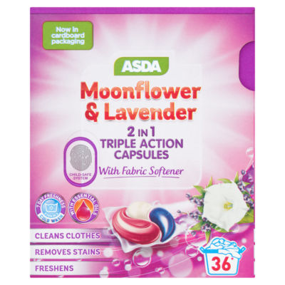 ASDA Moonflower & Lavender 2 in 1 Triple Action Capsules 36 x 13g (468g)