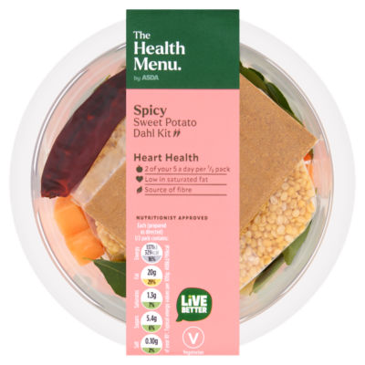 The Health Menu by ASDA Spicy Sweet Potato Dahl Kit 350g