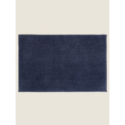 George Home Solid Chenille Bath Mat - Navy (Super Soft)