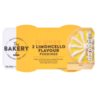 The BAKERY at ASDA Limoncello Flavour Puddings 2 x 85g (170g)