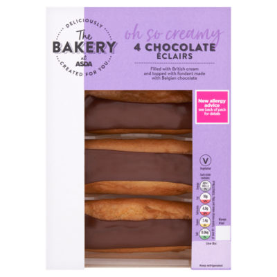 The BAKERY at ASDA 4 Chocolate Éclairs