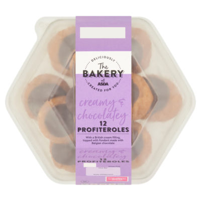 The BAKERY at ASDA 12 Creamy & Chocolatey Profiteroles