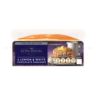 ASDA Extra Special Limited Edition 4 Lemon & White Chocolate Pancakes