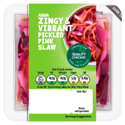 ASDA Zingy & Vibrant Pickled Pink Slaw 140g