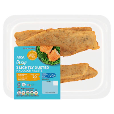 ASDA Crisp 2 Lightly Dusted Haddock Fillets 270g