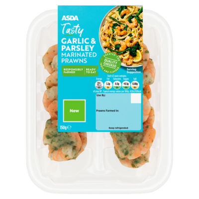 ASDA Tasty Garlic & Parsley Marinated Prawns 150g