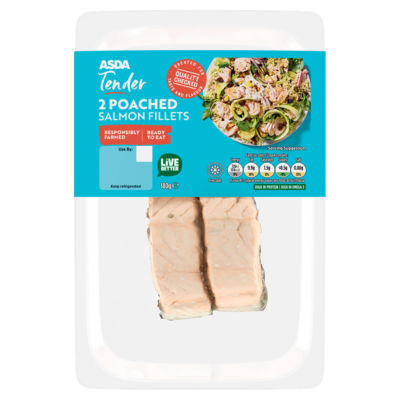 ASDA Tender 2 Poached Salmon Fillets 180g