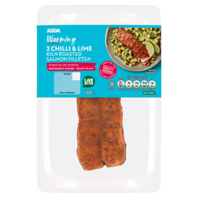 ASDA Warming 2 Chilli & Lime Kiln Roasted Salmon Fillets 180g