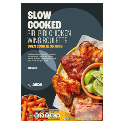 ASDA Slow Cooked Piri Piri Chicken Wing Roulette 750g