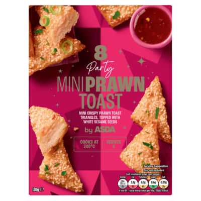 ASDA 8 Party Mini Prawn Toast 120g