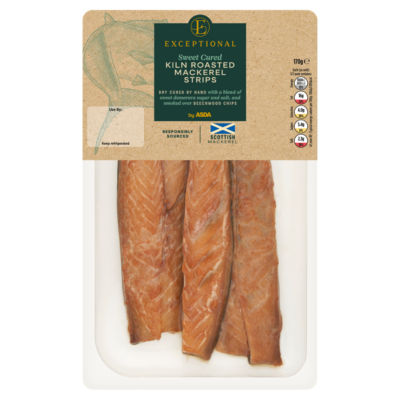 Exceptional by ASDA Sweet Cured Kiln Roasted Mackerel Strips 170g