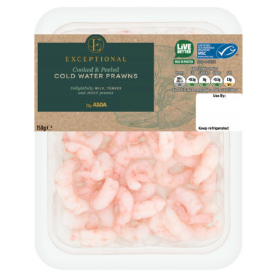 Exceptional by ASDA Cold Water Prawns 150g