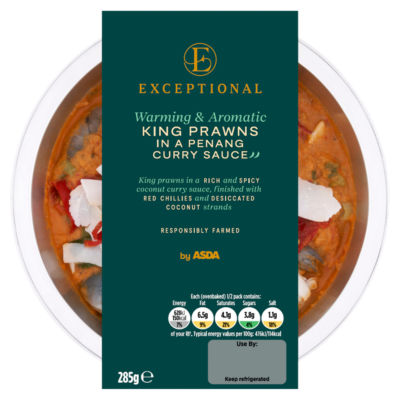 Exceptional by ASDA King Prawns in a Penang Sauce 285g