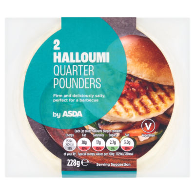 ASDA 2 Halloumi Quarter Pounders 228g