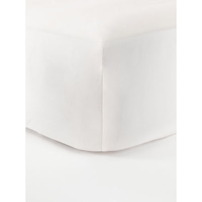 George Home White Just Wellness Cool Touch TENCEL™ Plain Fitted Sheet - Double