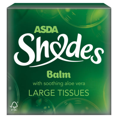 ASDA Shades Balm with Soothing Aloe Vera Large Tissues