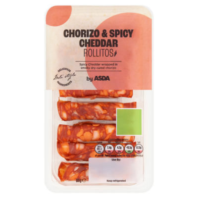 ASDA Chorizo & Spicy Cheddar Rollitos 88g