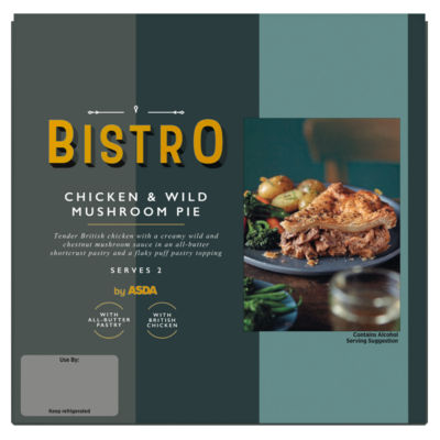 Bistro by ASDA Chicken & Wild Mushroom Pie 500g