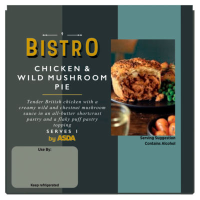 Bistro by ASDA Chicken & Wild Mushroom Pie 250g