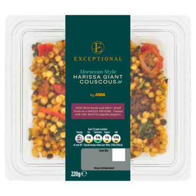 Exceptional by ASDA Moroccan Style Harissa Giant Couscous 220g