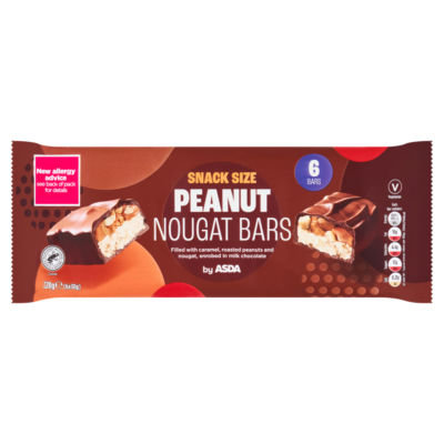 ASDA Peanut Nougat Bars 6 x 38g (228g)