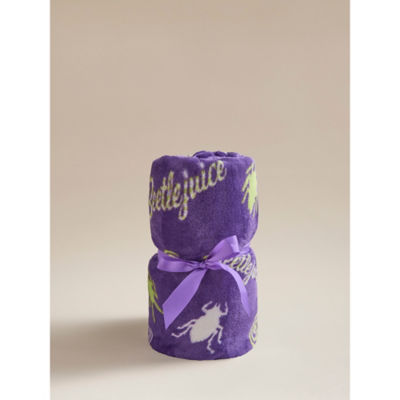 George Home Beetlejuice Purple Super-Soft Throw