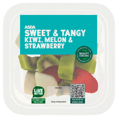 ASDA Sweet & Tangy Kiwi, Melon & Strawberry 220g