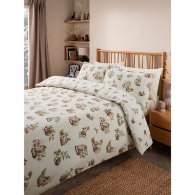 George Home Watercolour Woodland Reversible Duvet Set - Single