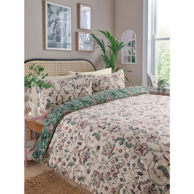 George Home Vintage Persia Brushed Cotton Reversible Duvet Set - Single