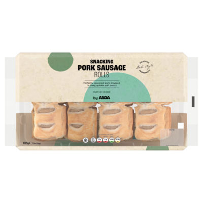 ASDA Snacking Pork Sausage Rolls 16 x 30g (480g)