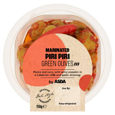 ASDA Marinated Piri Piri Green Olives 150g