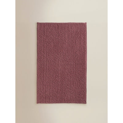 George Home Solid Chenille Bath Mat - Dusky Pink