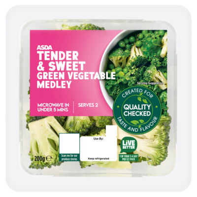 ASDA Tender & Sweet Green Vegetable Medley 200g