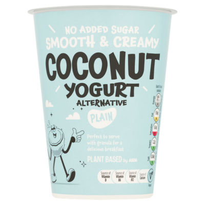 ASDA Plant Based Plain Alternative Coconut Yogurt 400g