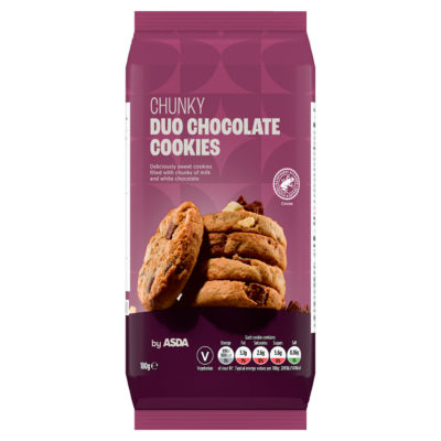 ASDA Chunky Duo Chocolate Cookies 180g