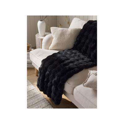 At Home with Stacey Solomon Black Plain Throw