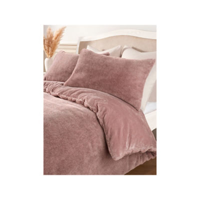 At Home with Stacey Solomon Pink Two-Tone Faux Fur Duvet Set - Single