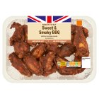 Sainsbury's Sweet & Smoky BBQ Cooked British Chicken Wings 750g (ready to eat)
