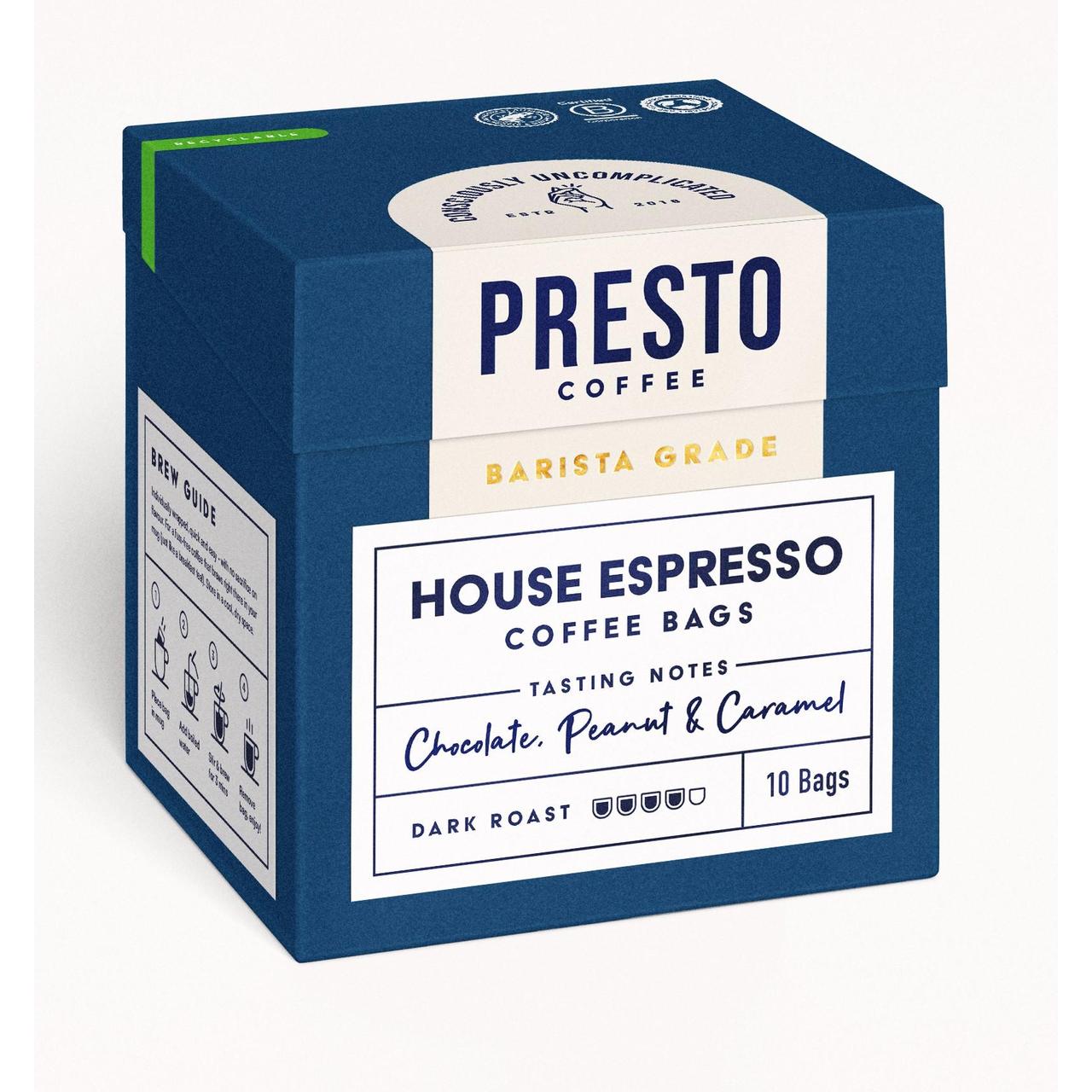 Presto House Espresso Coffee Bags