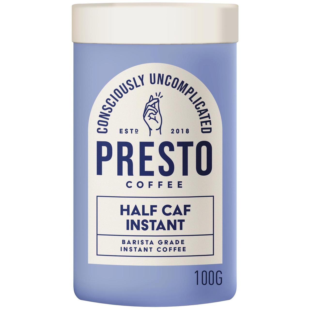 Presto Half Caf Barista Grade Instant Coffee