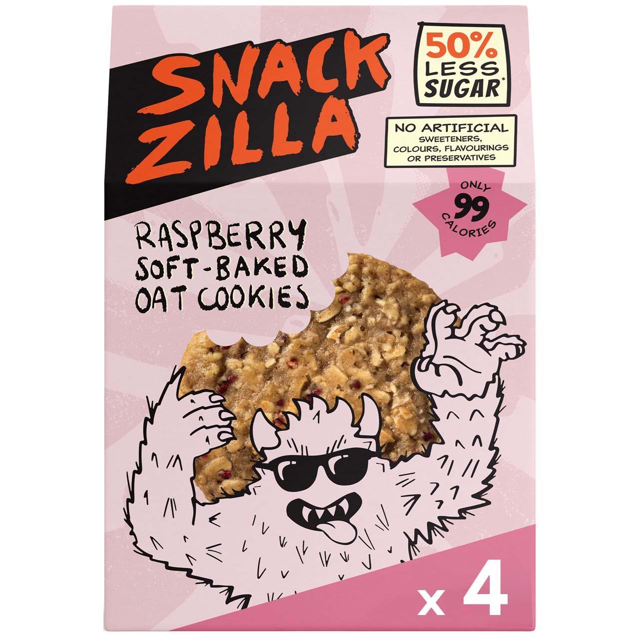 SNACKZILLA Raspberry Soft-Baked Oat Cookies