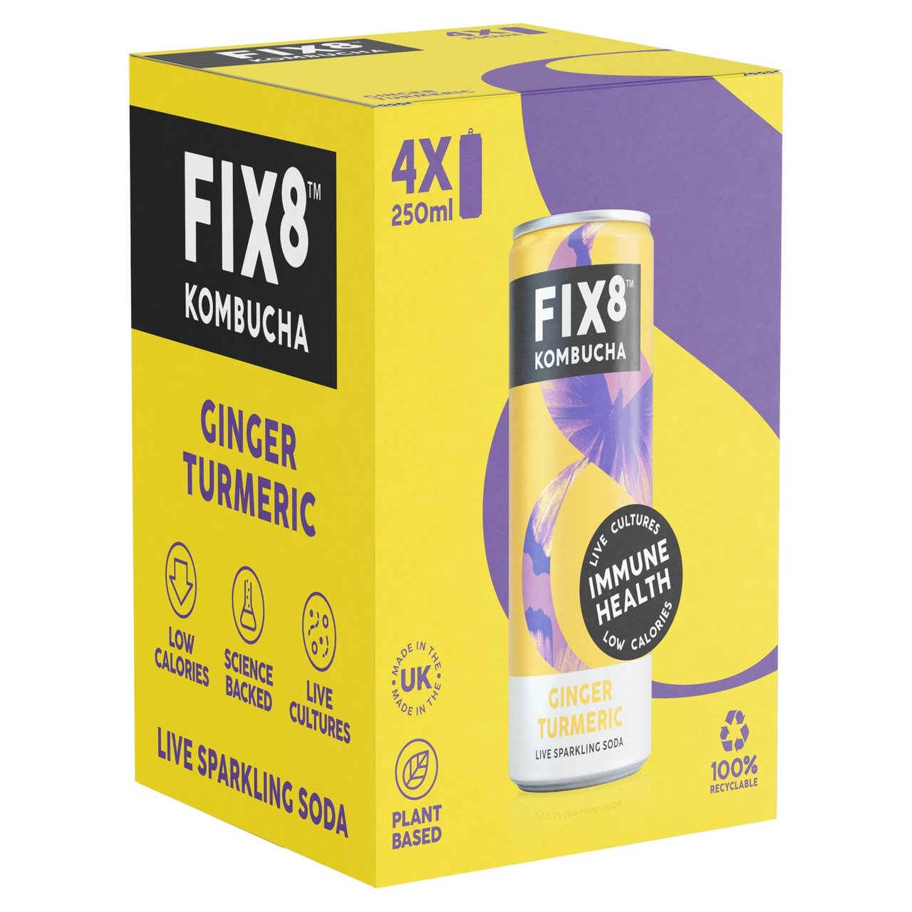 Fix8 Ginger Turmeric Kombucha Multipack