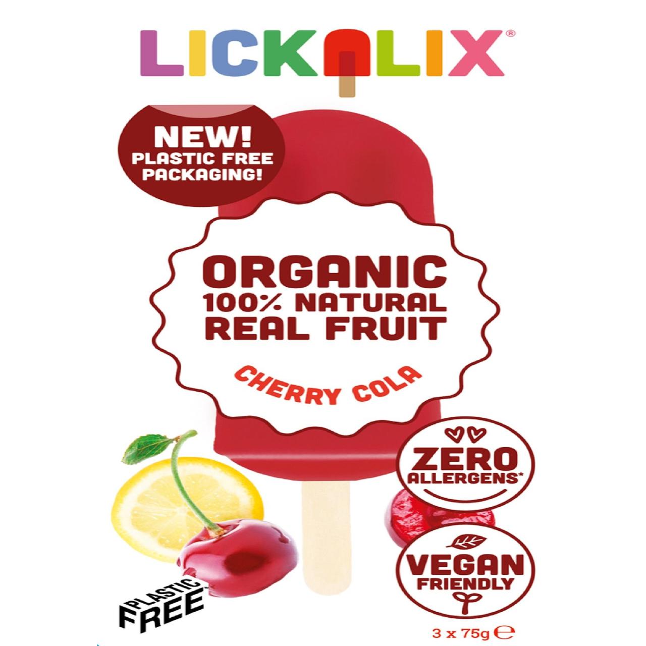 Lickalix Cherry Cola Organic Ice Lollies