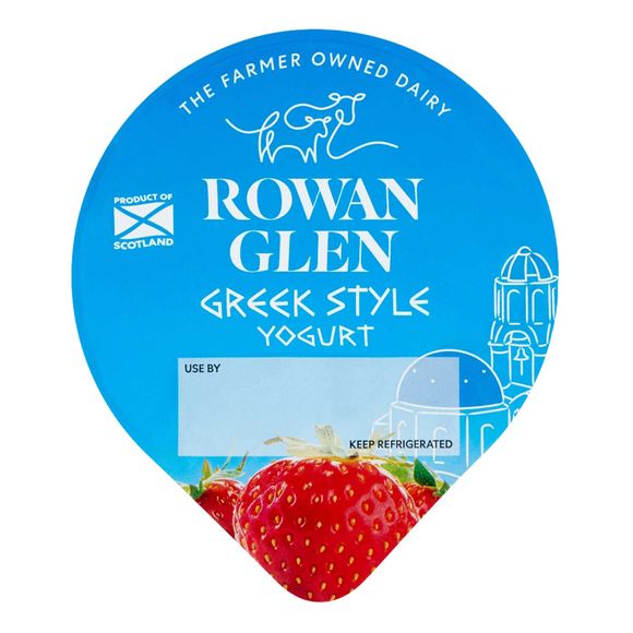 Rowan Glen Greek Style Yogurt On A Layer Of Strawberry Compote 150g