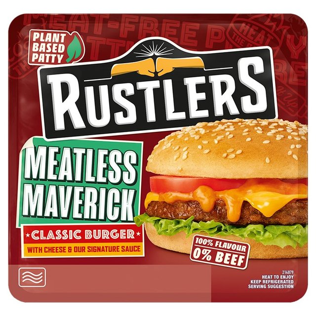 Rustlers Meatless Maverick Classic Burger 196g